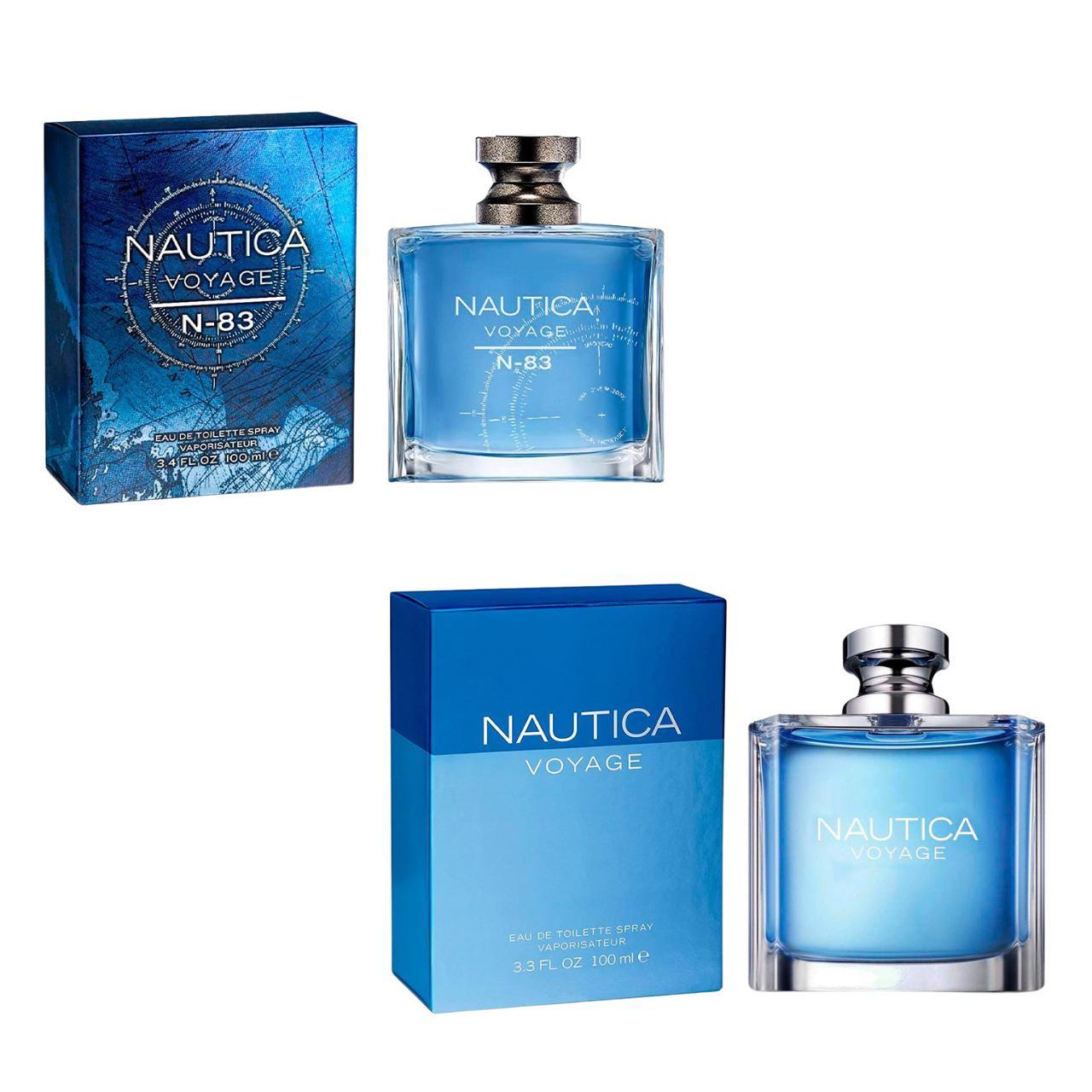 paquete de perfume 2x1 nautica voyage n83 + voyage 100ml adt hombre