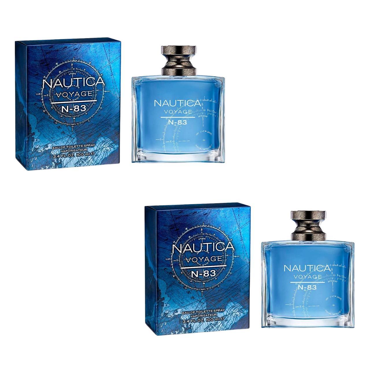 paquete de perfume 2x1 nautica voyage n83 de 100ml hombre