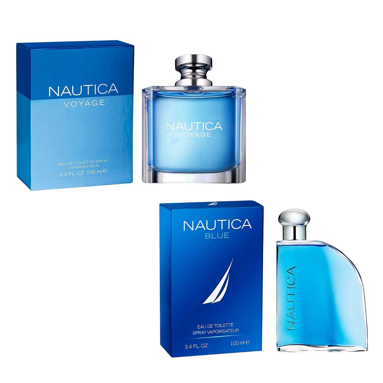 paquete de perfume 2x1 perfume nautica voyage + nautica blue adt 100ml hombre