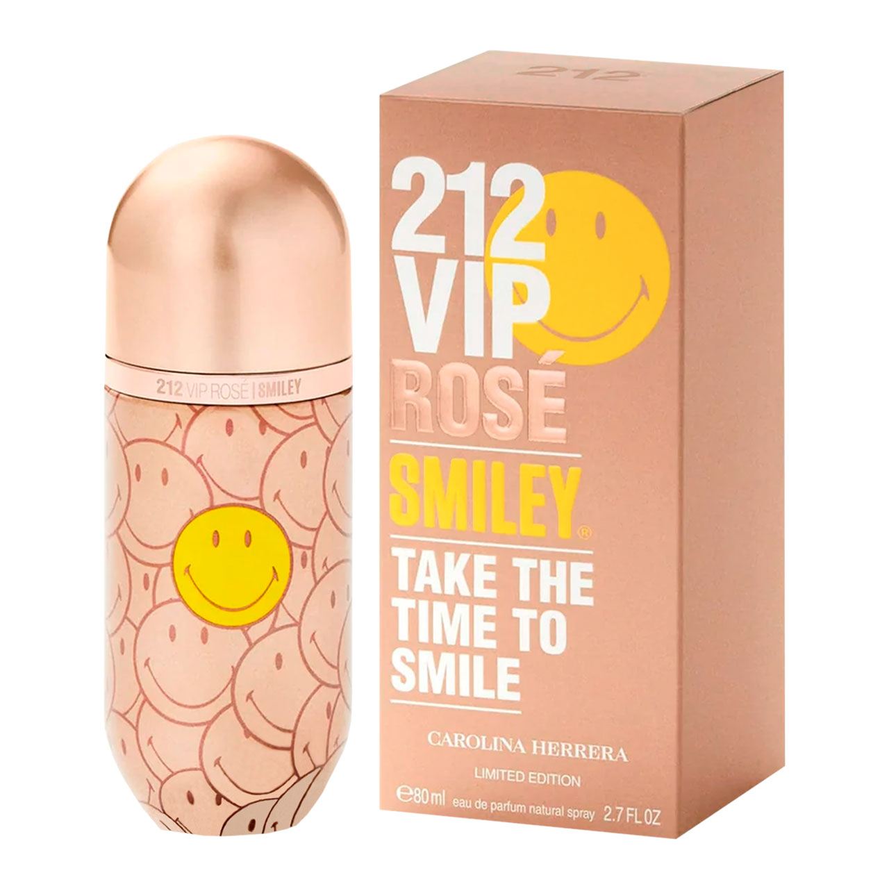 perfume 212 vip rose smiley agua de perfume 80ml dama