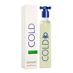 perfume cold by benetton 100ml agua de tocador hombre