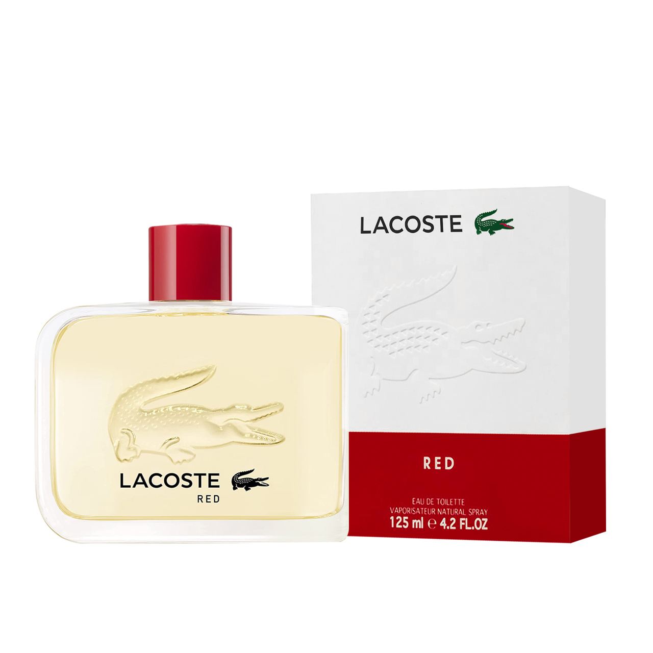 perfume lacoste red agua de tocador 125ml hombre