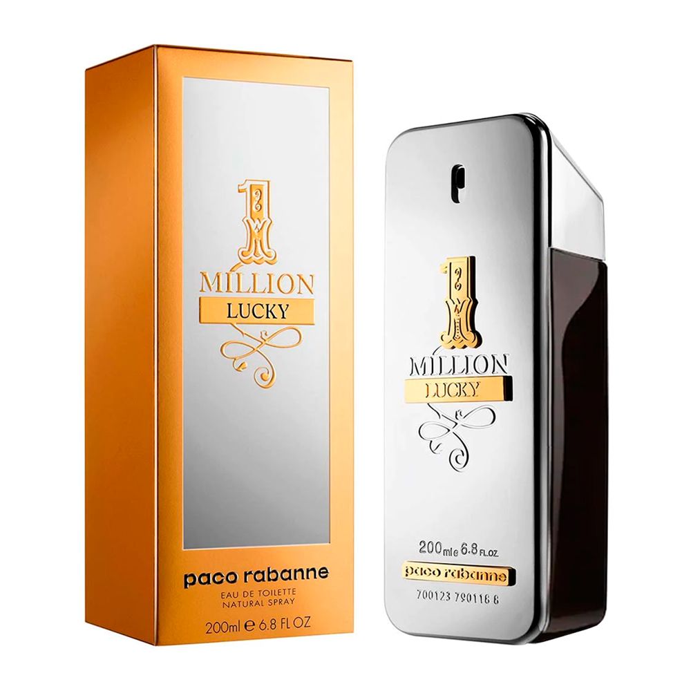 perfume one million lucky 200ml agua de tocador hombre