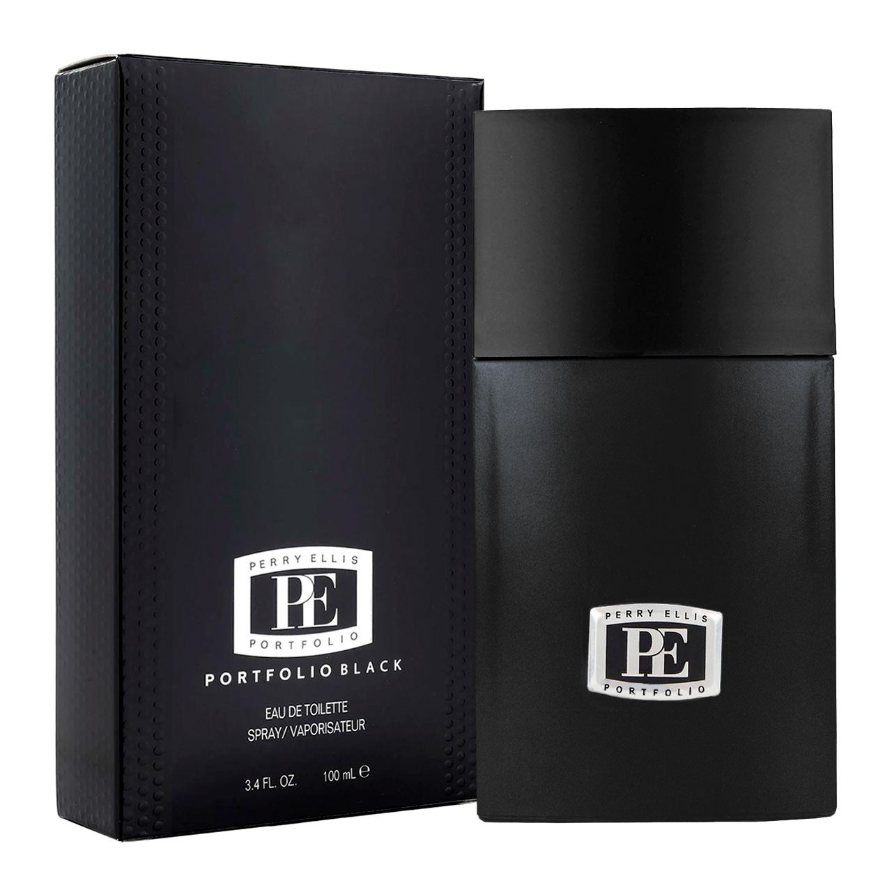 perfume portfolio black 100ml agua de tocador hombre
