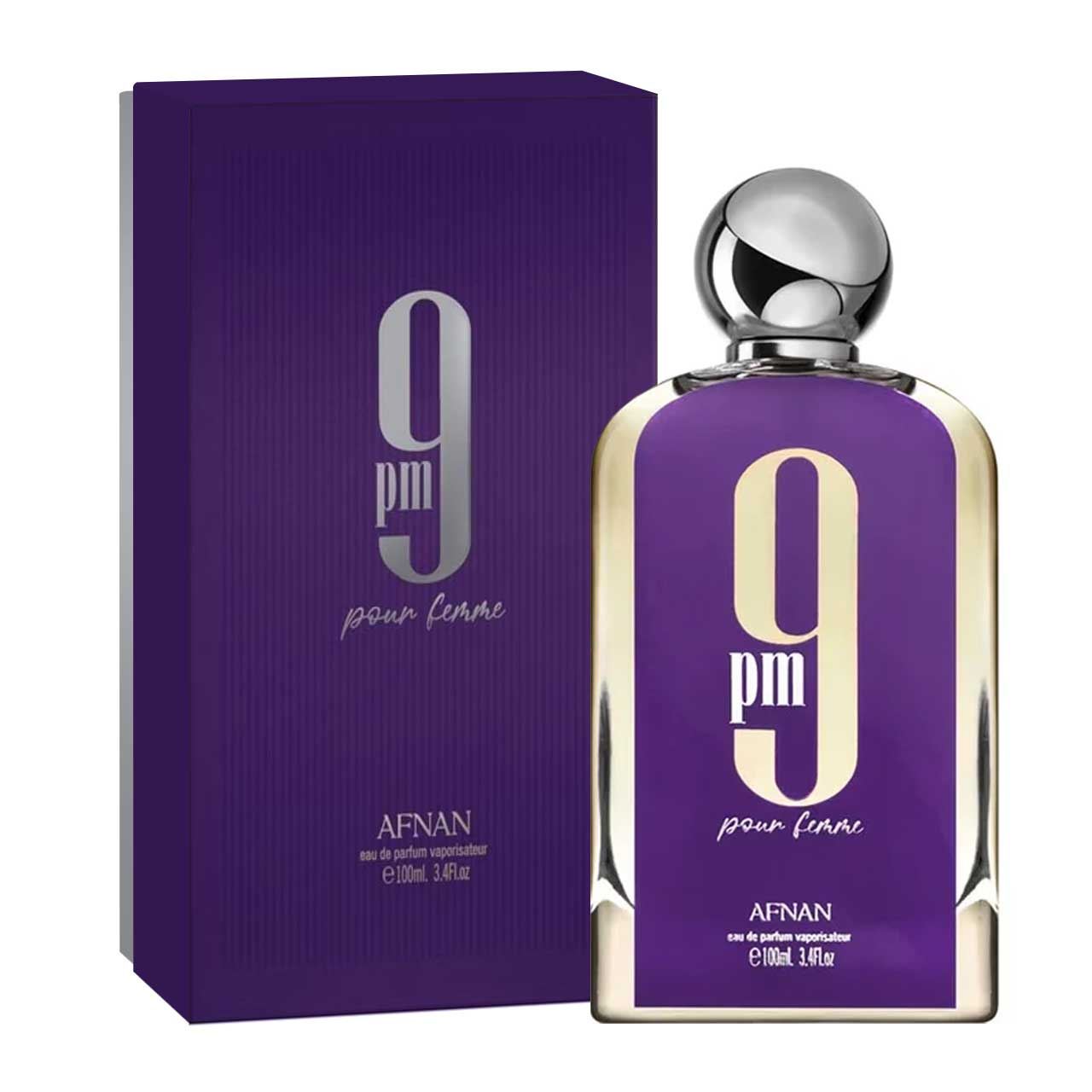 perfume arabe afnan 9pm pour femme morado 100ml agua de perfume dama