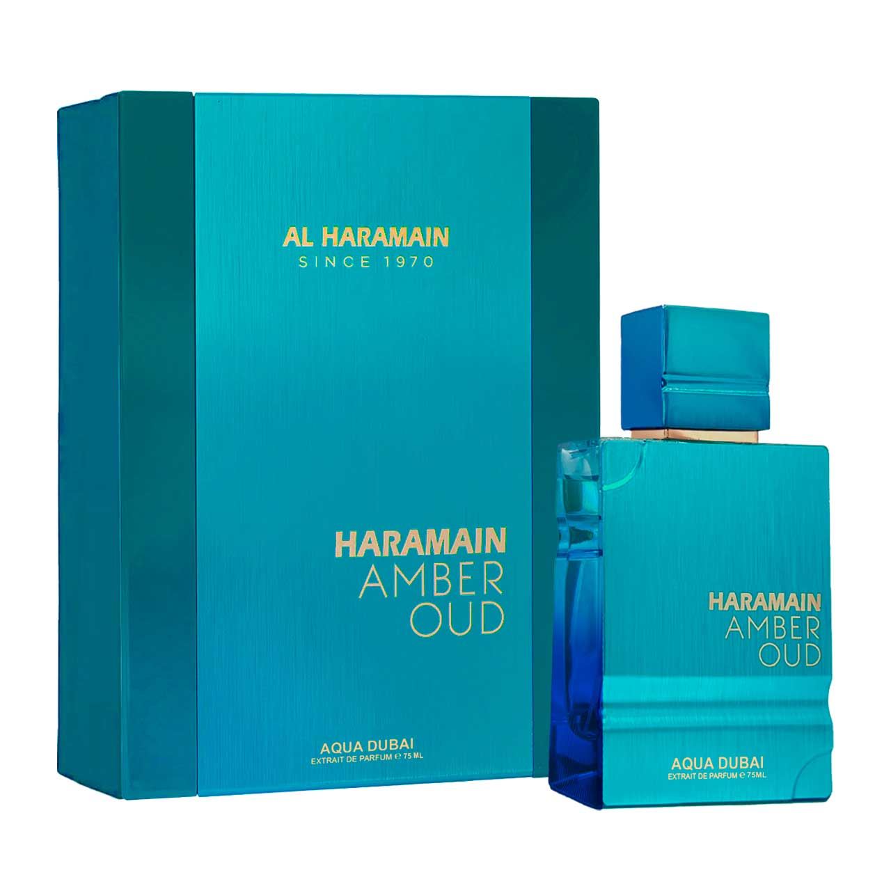 perfume arabe amber oud aqua dubai by al haramain extrait de parfum 75ml unisex