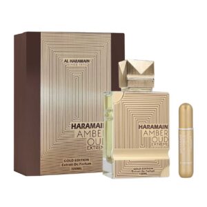 perfume arabe amber oud gold extreme + refinable by al haramain extrait de parfum 100ml unisex