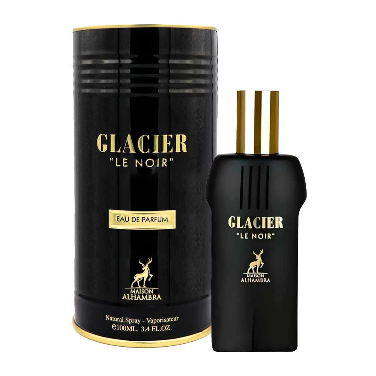 perfume arabe glacier le noir by maison alhambra 100ml agua de perfume hombre