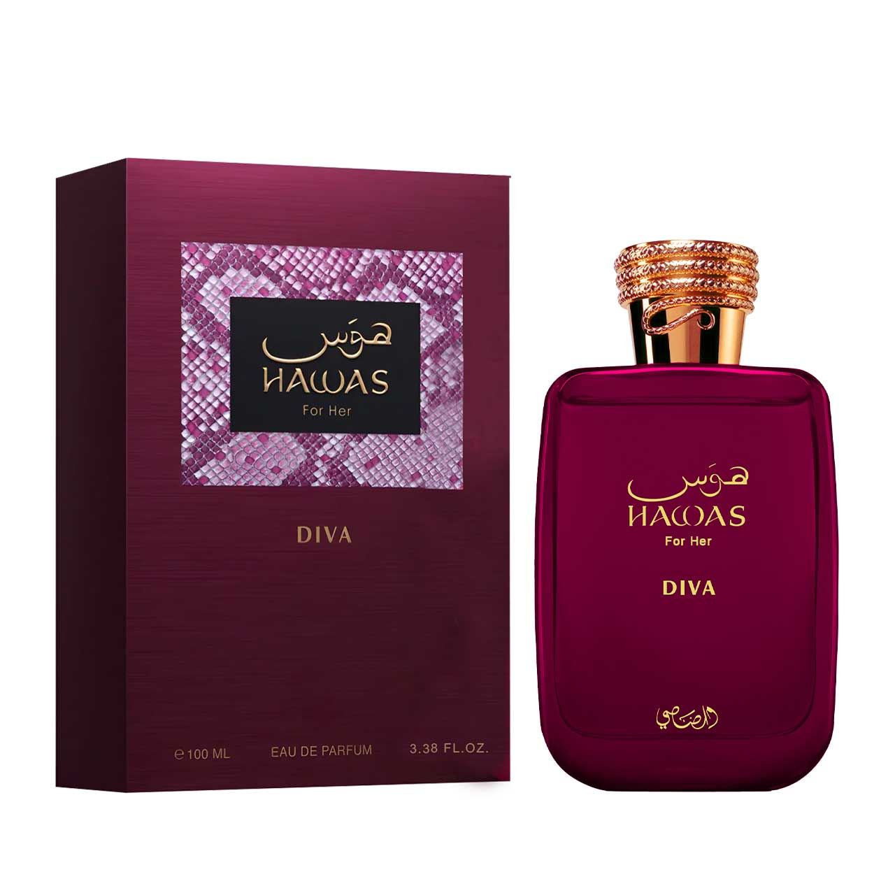 perfume arabe hawas diva 100ml agua de perfume dama