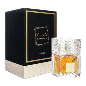 perfume arabe lattafa khamrah 100ml agua de perfume unisex