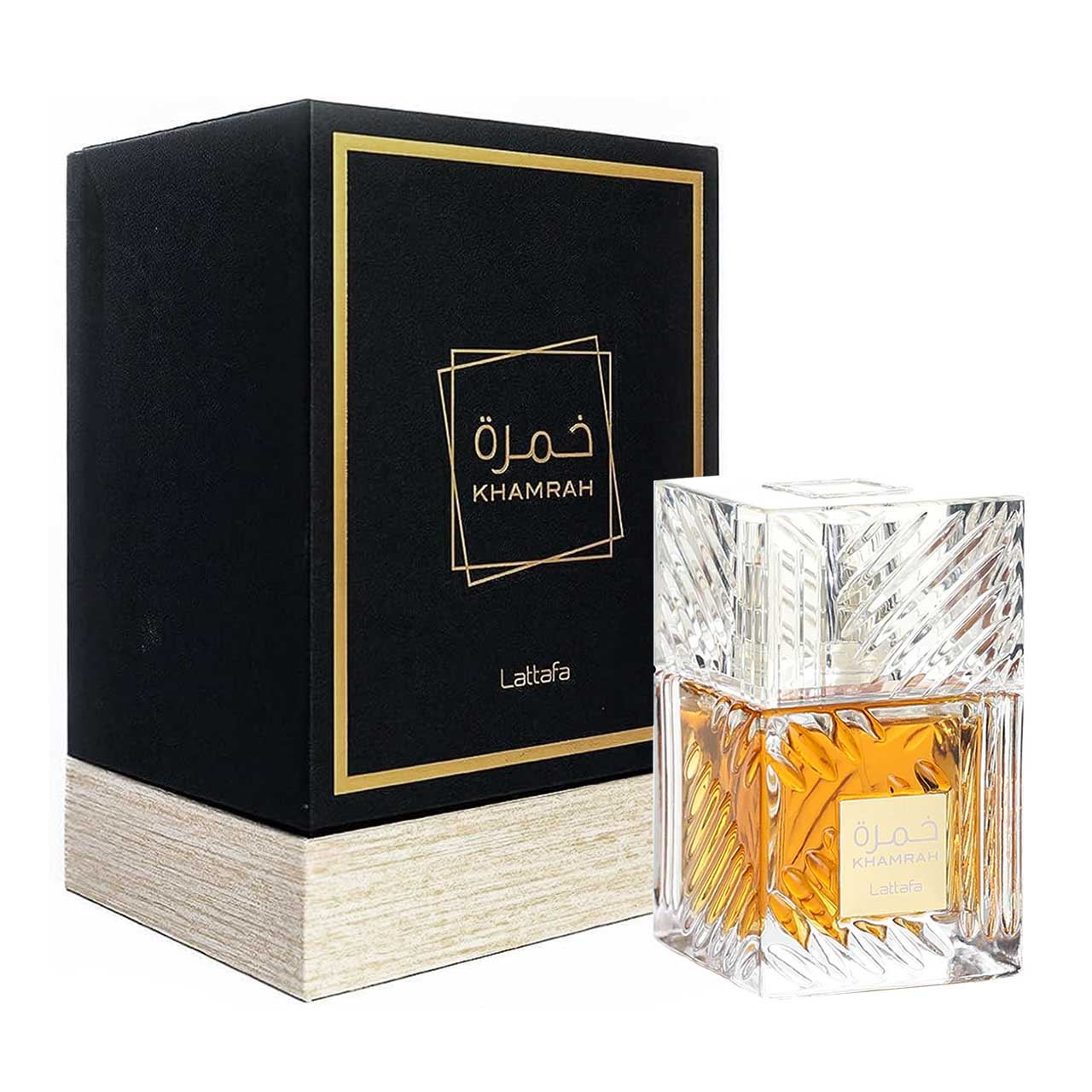 perfume arabe lattafa khamrah 100ml agua de perfume unisex