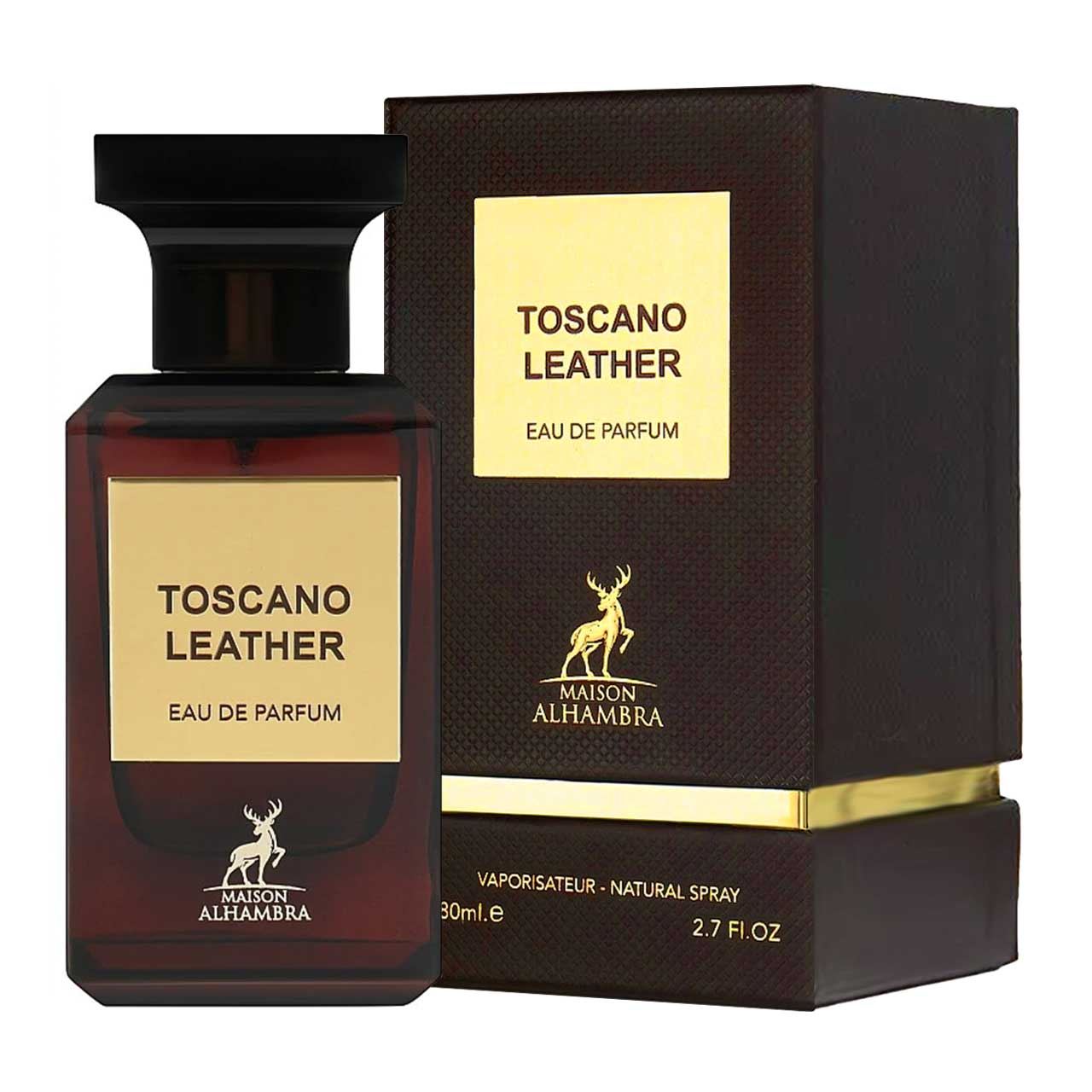 perfume arabe maison alhambra toscano leather agua de perfume 80ml hombre