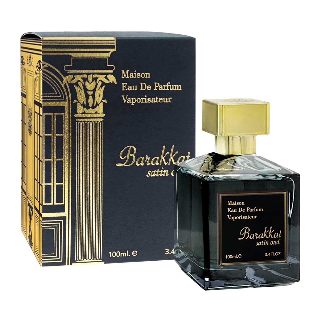 perfume arabe maison barakkat satin oud 100ml agua de perfume unisex