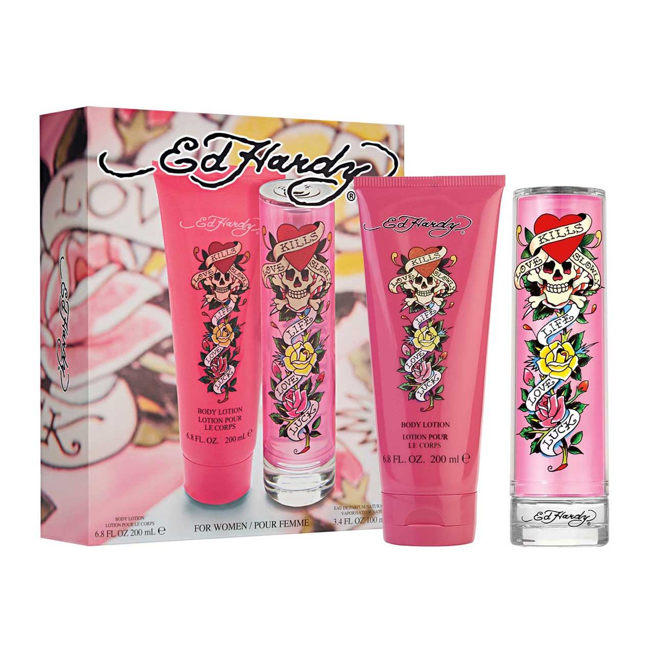 set ed hardy de 2pzs dama