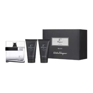 set f by ferragamo black de 3pzs hombre
