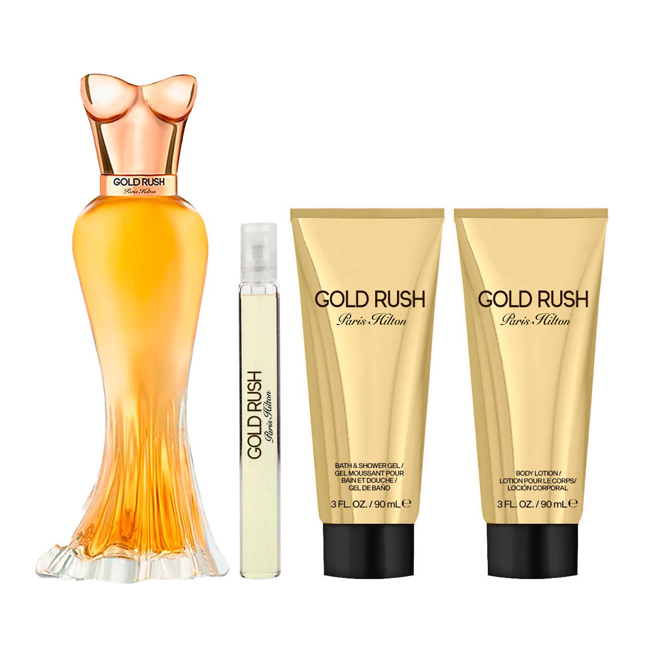 set gold rush de 4pzs dama by paris hilton 3
