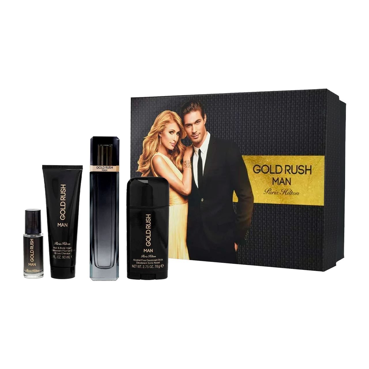 set gold rush de 4pzs hombre by paris hilton