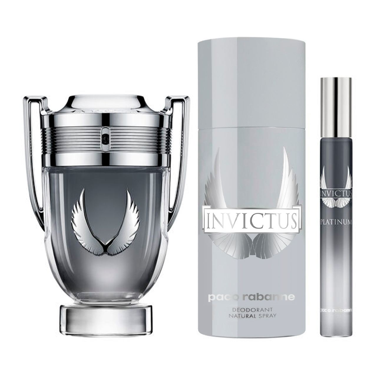 set invictus platinum de 3pzs hombre 3