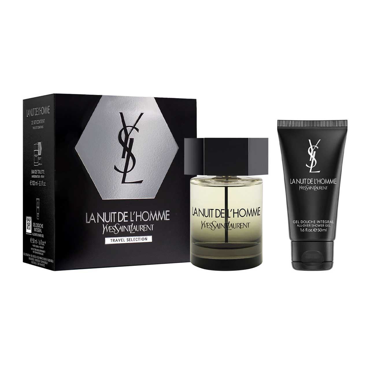set la nuit de l homme by yves saint laurent travel de 2pzs hombre