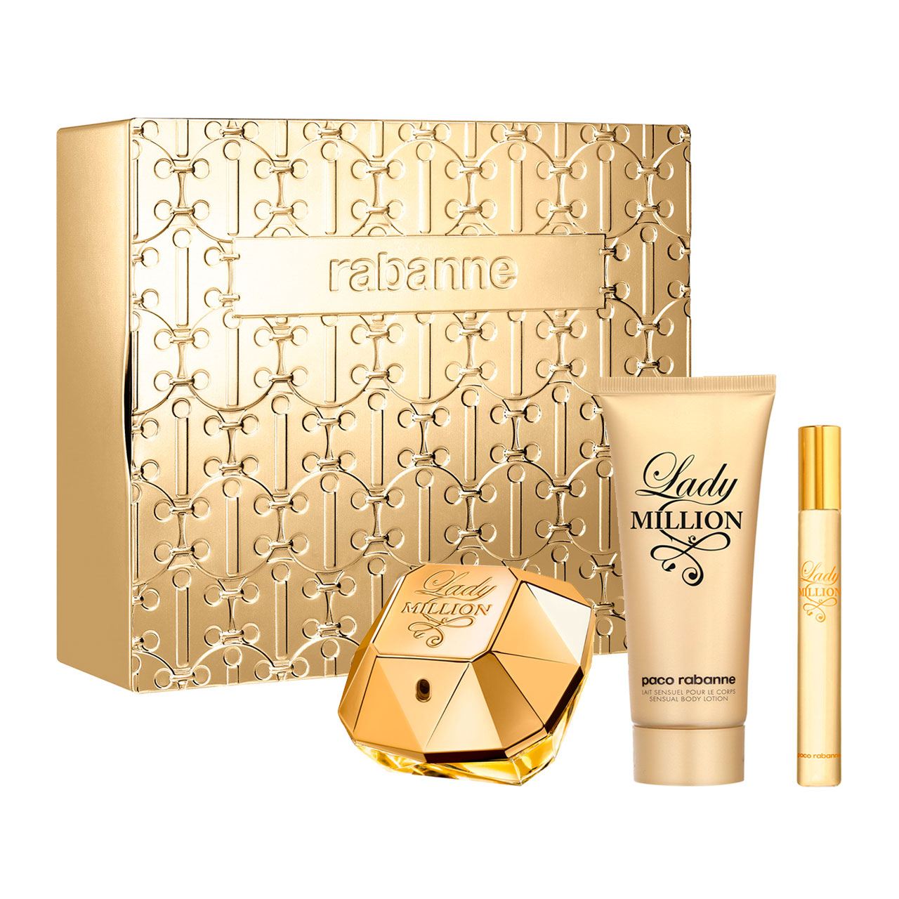 set lady million metal de 3pzs dama