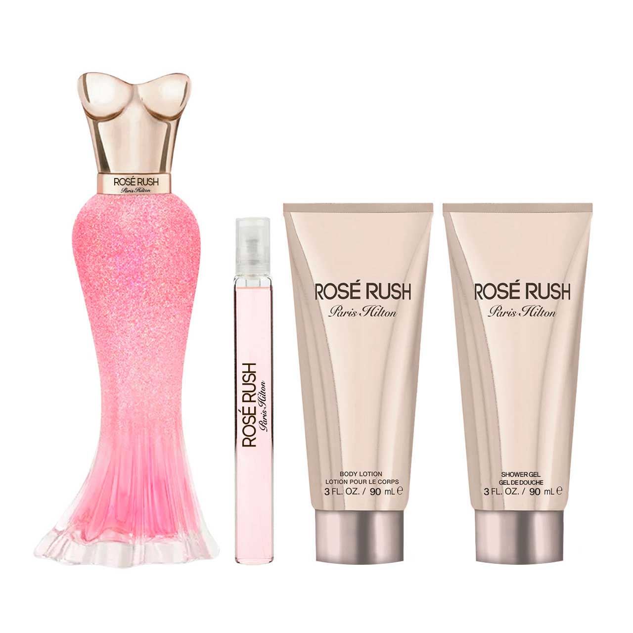 set rose rush by paris hilton de 4pzs dama 3
