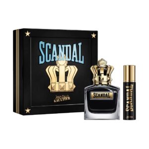 set scandal agua de perfume metal de 2pzs hombre