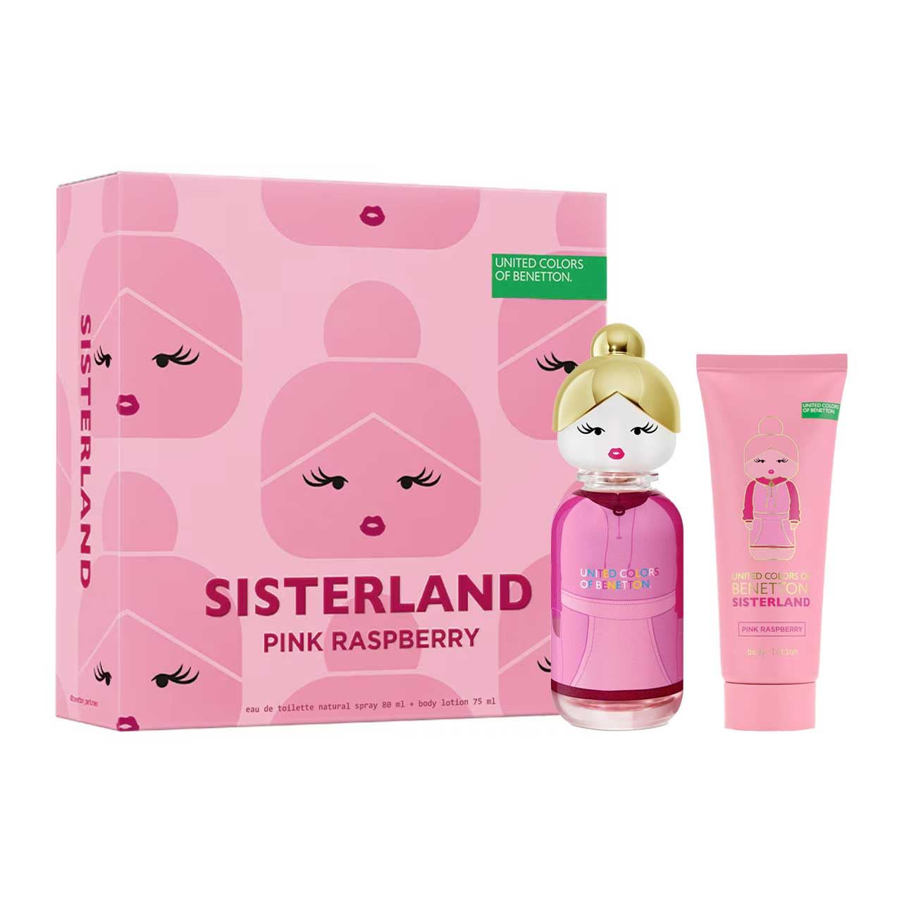set sisterland pink raspberry de 2pzs dama