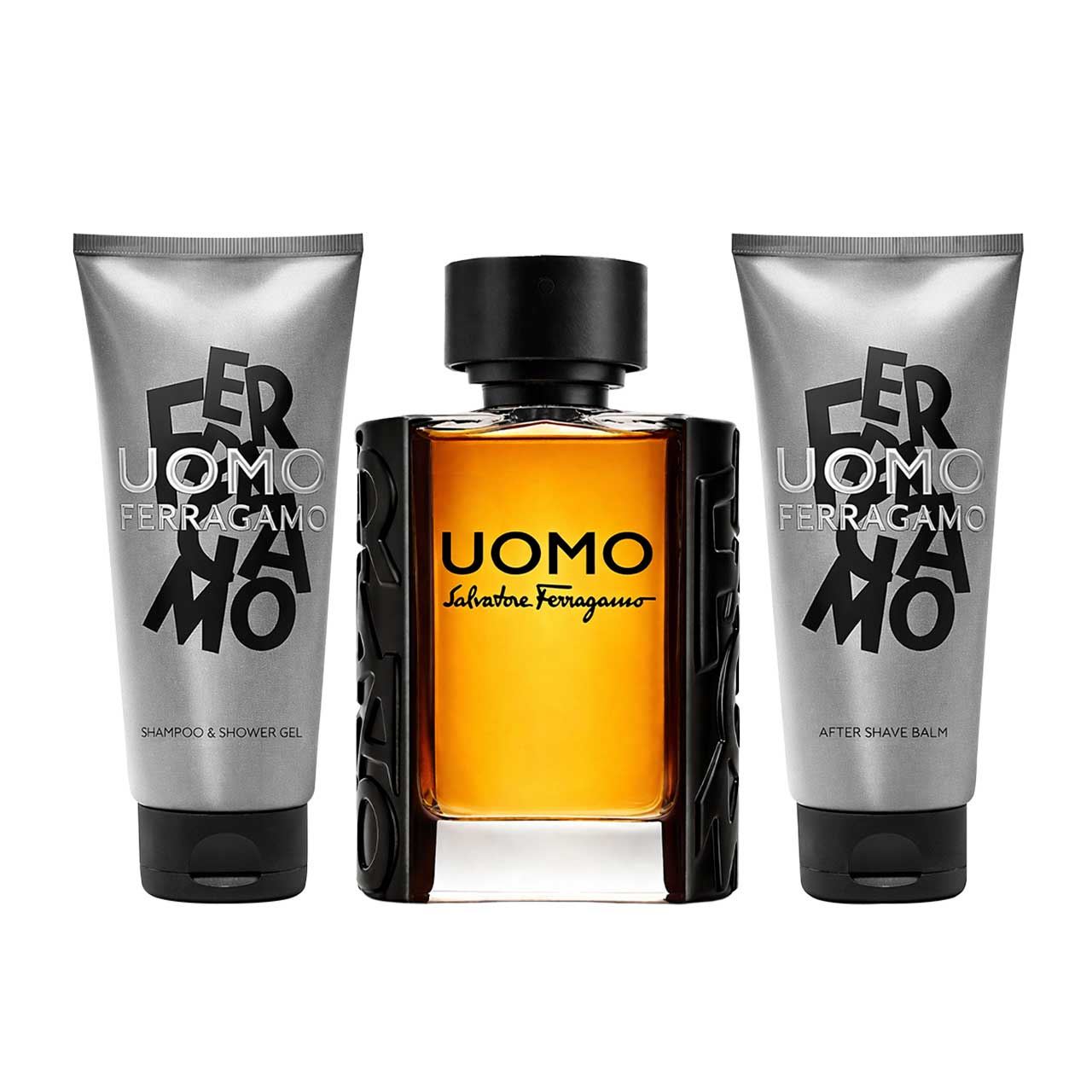 set uomo by salvatore ferragamo de 3 pzs hombre 3