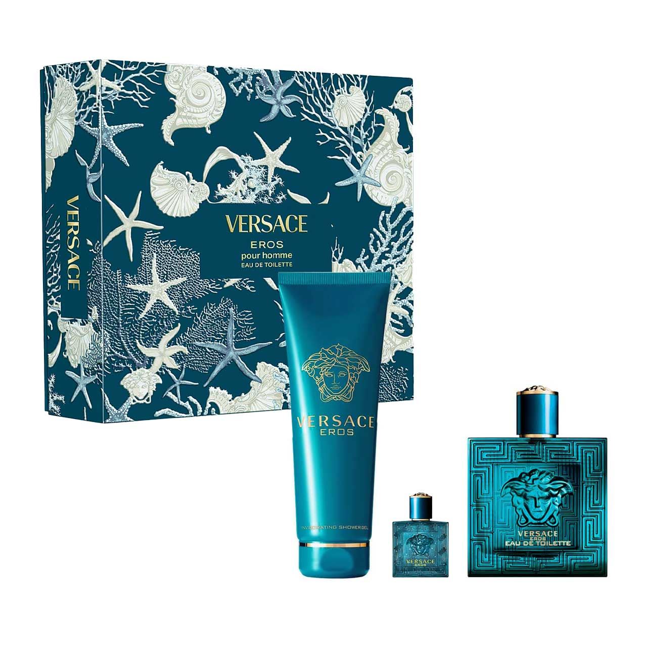set versace eros agua de tocador minatura de 3pzs hombre