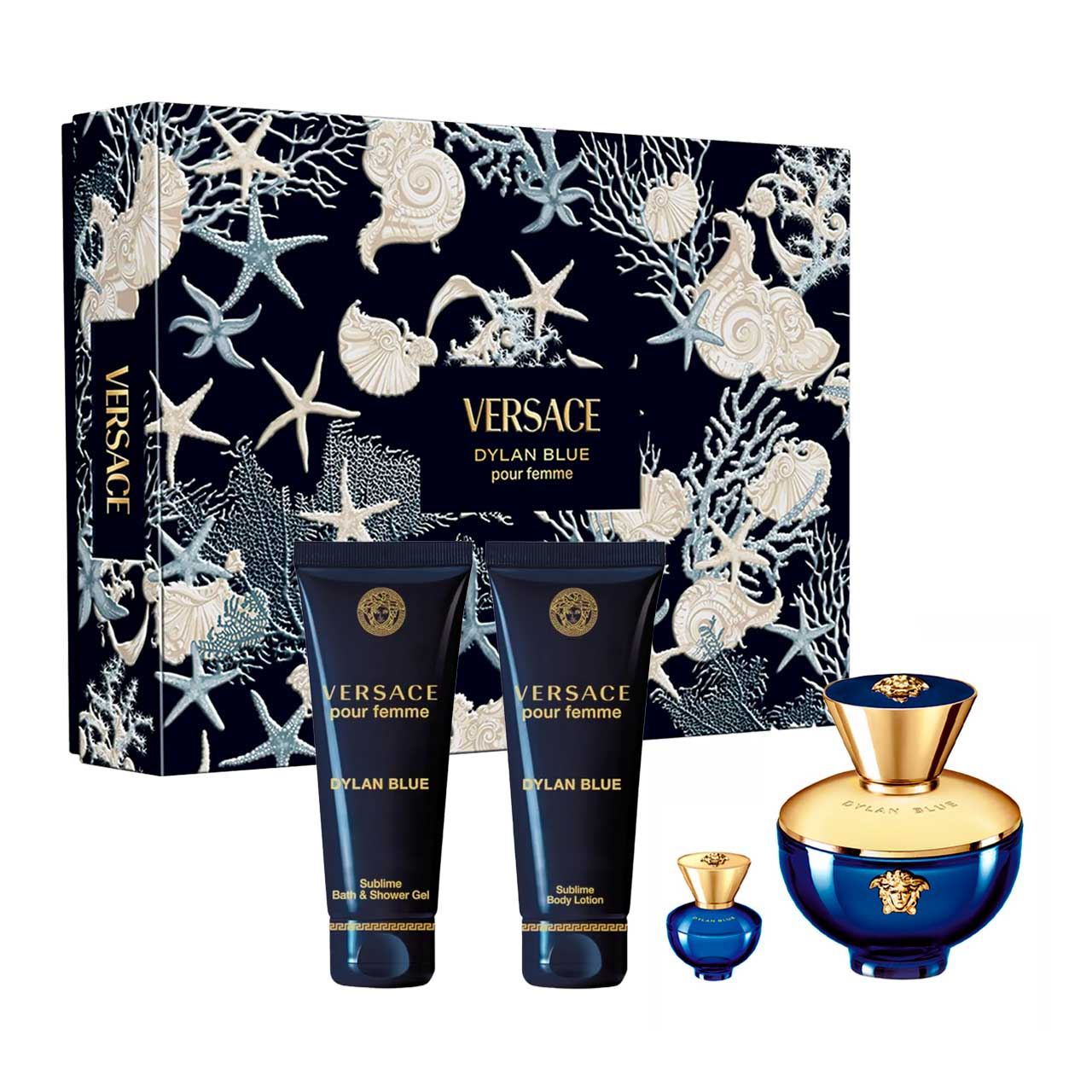 set versace pour femme dylan blue miniatura de 4pzs dama