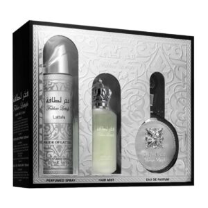 set arabe lattafa fakhar black de 3pzs hombre