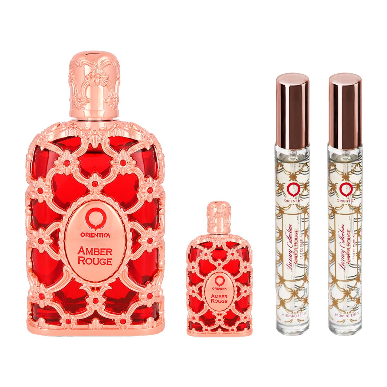 set arabe orientica amber rouge miniatura de 4pzs unisex 3