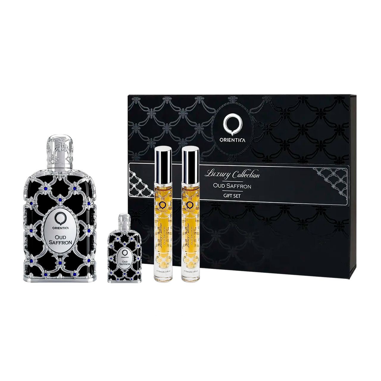 set arabe orientica oud saffron de 4pzs unisex